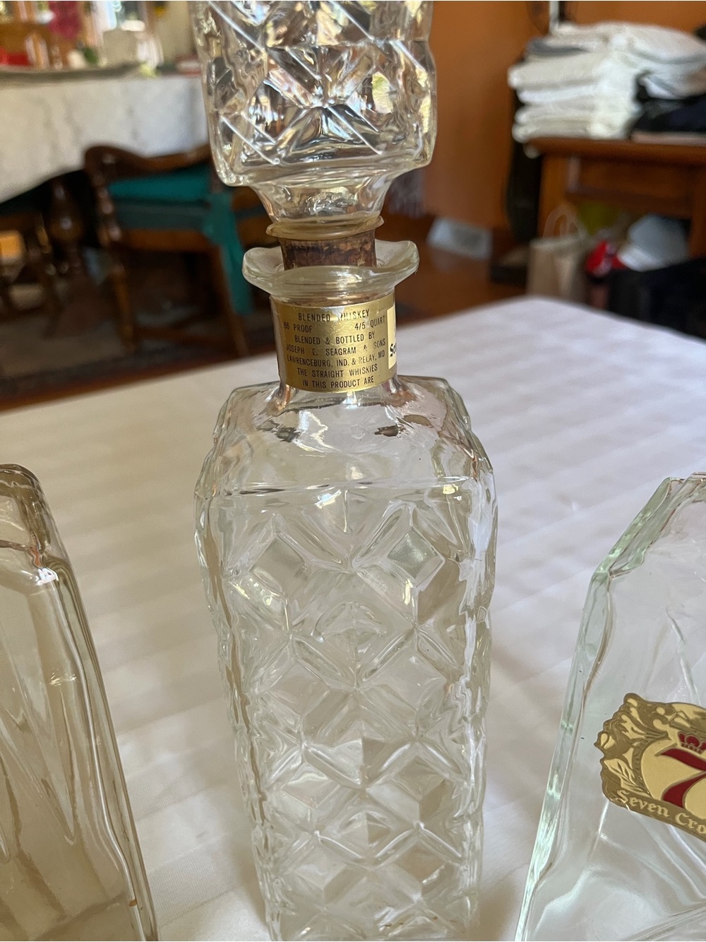 Three vintage Seagram bottles … $16.00 ship 4 lbs - Picture 4 of 5